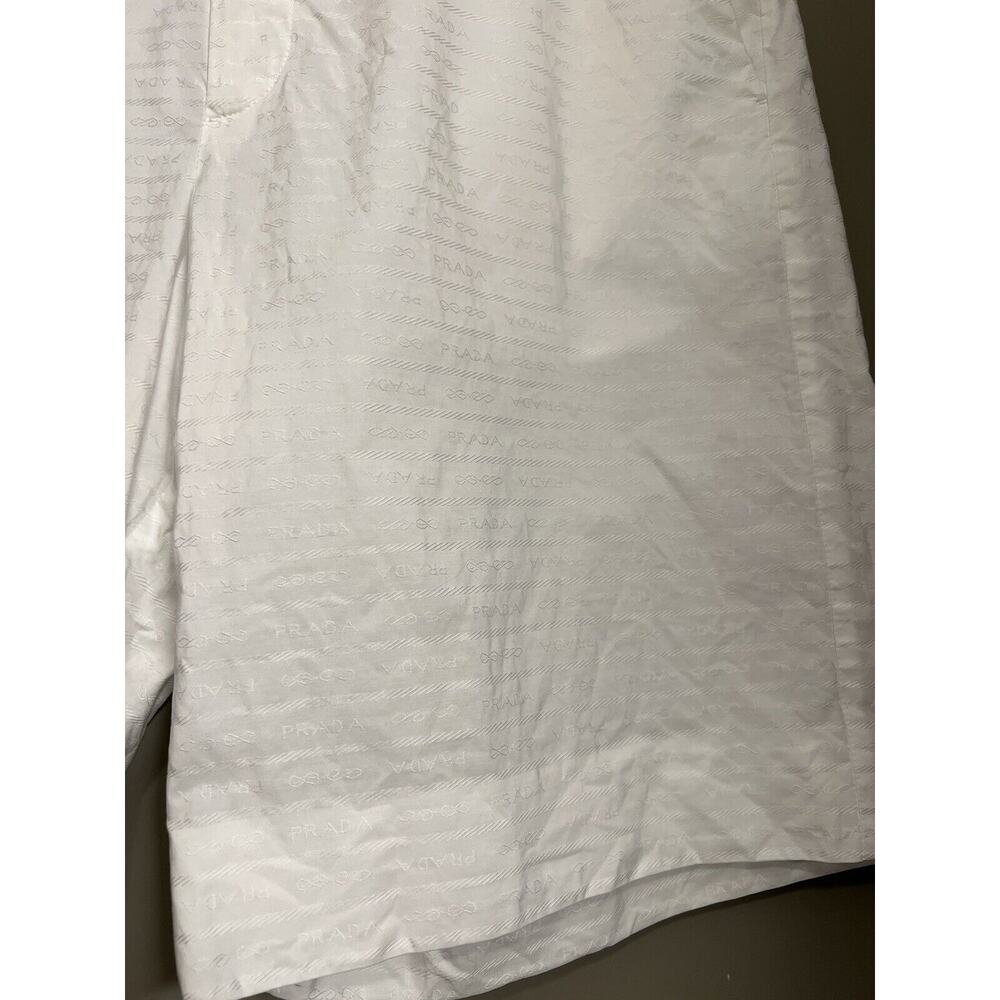 Prada White Logo Shorts - Men’s Size 50 Italian - EUC - AUTHENTIC - Picture 9 of 16